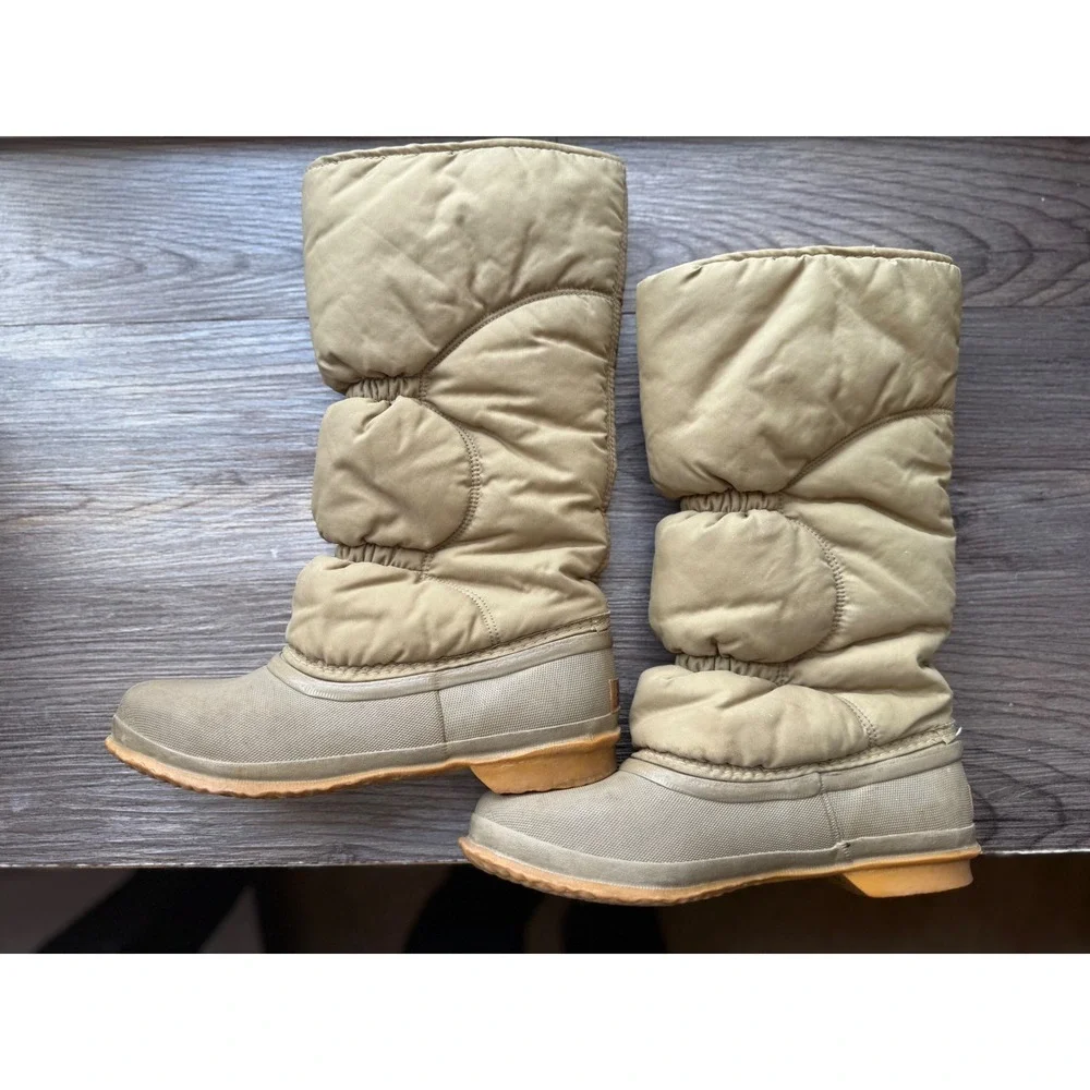 Vintage Sorel Winter Snow Boots Puffer Quilted Insulated Warm Tall Boots Women's